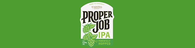 englisches Bier St. Austell Proper Job IPA  Brauerei Logo